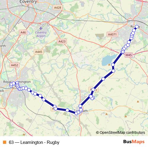 63 bus Line Map