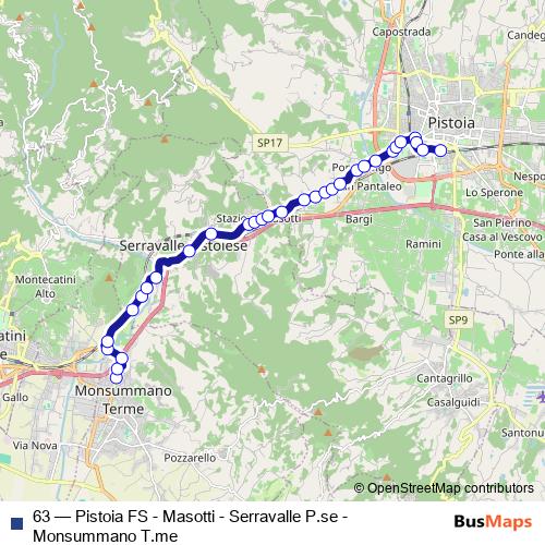 63 bus Line Map
