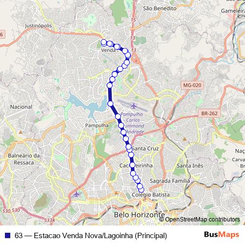 63 bus Line Map