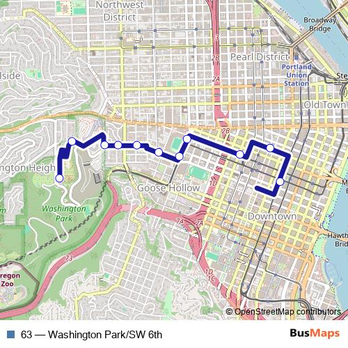 63 bus Line Map
