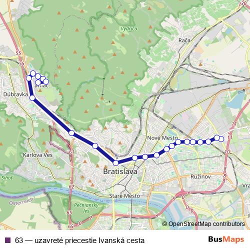 63 bus Line Map