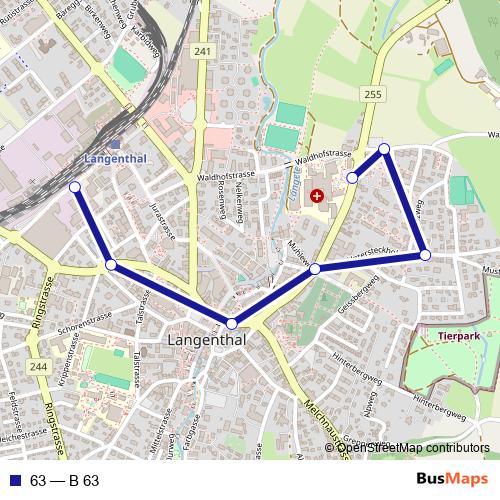 63 bus Line Map