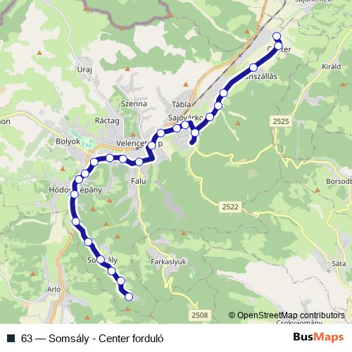 63 bus Line Map