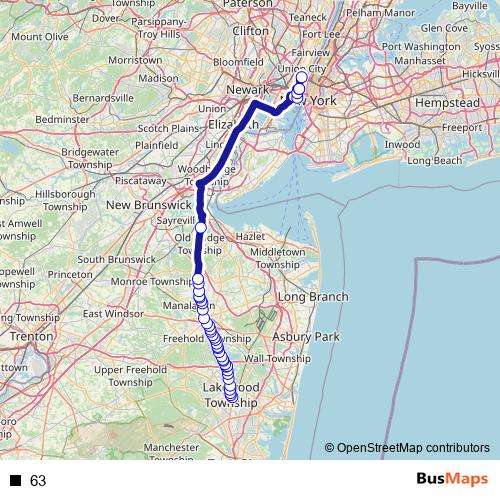 63 bus Line Map