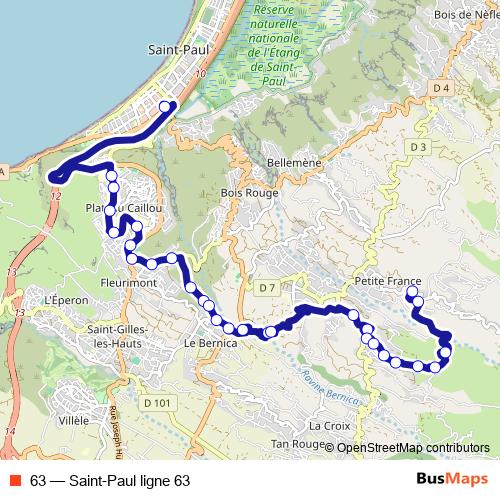 63 bus Line Map