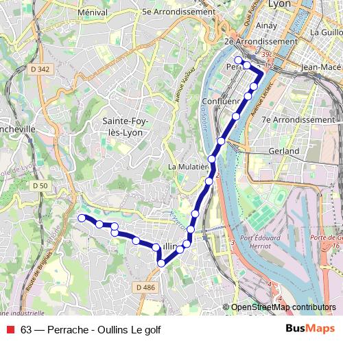 63 bus Line Map