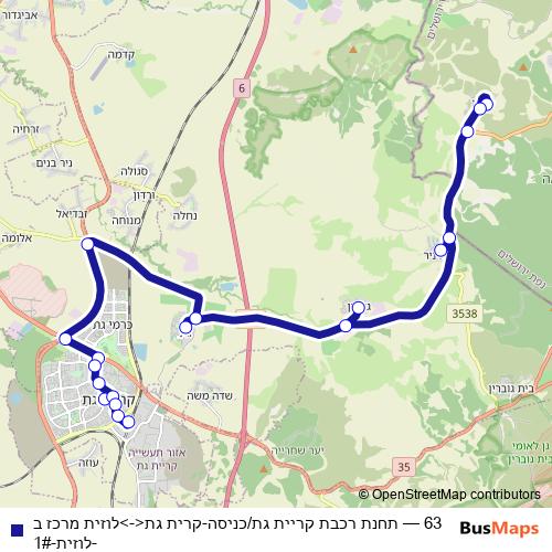 63 bus Line Map