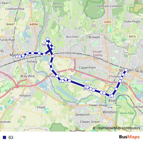 63 bus Line Map