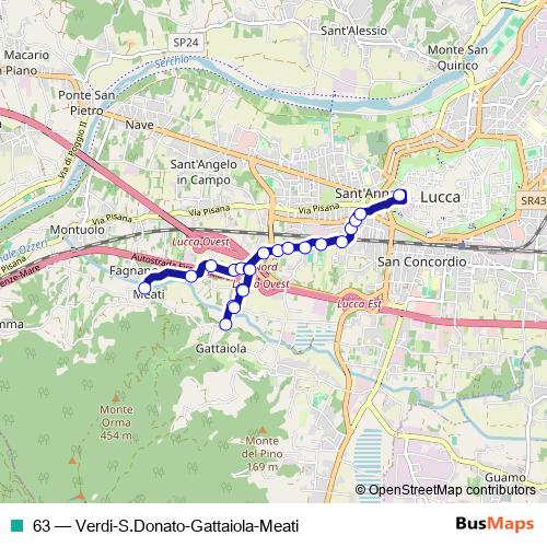 63 bus Line Map