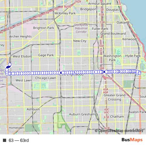 63 bus Line Map