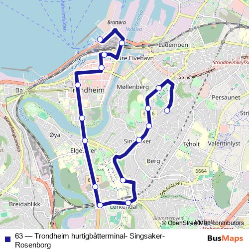 63 bus Line Map