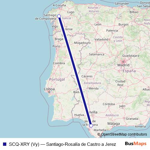 SCQ-XRY (Vy) air Line Map