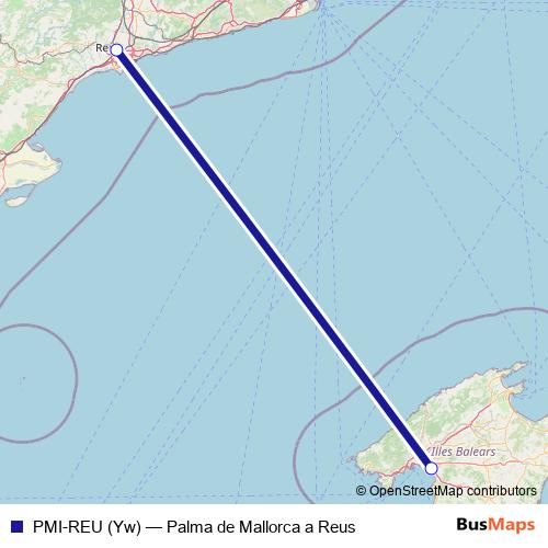 PMI-REU (Yw) air Line Map