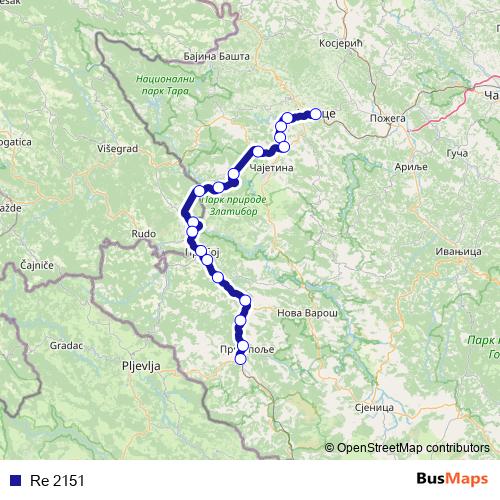 Re 2151 rail Line Map