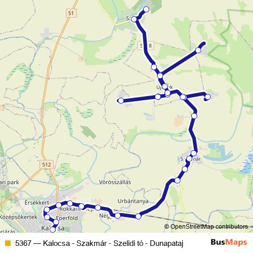 5367 bus Line Map