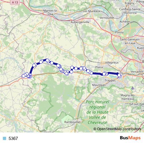 5367 bus Line Map