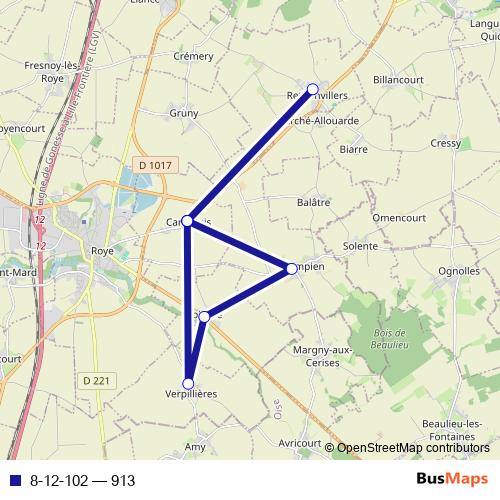 8-12-102 bus Line Map