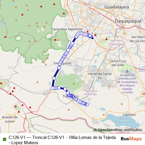 C126-V1 bus Line Map