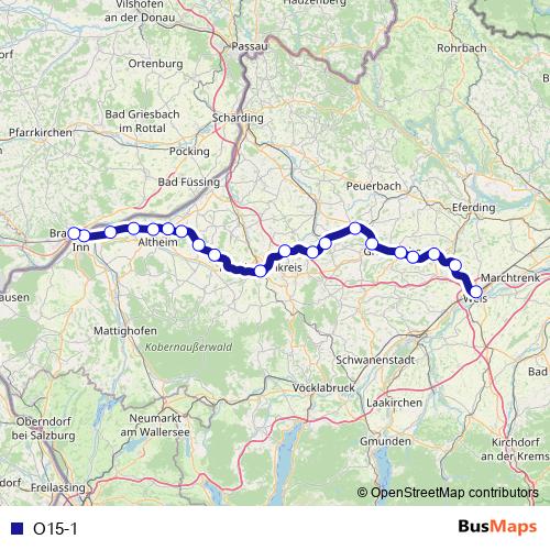 O15-1 rail Line Map