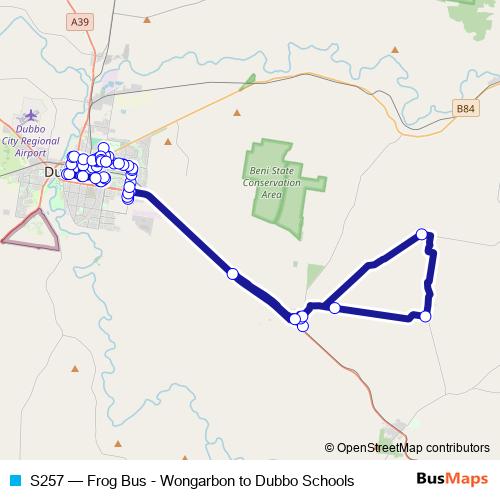 S257 bus Line Map