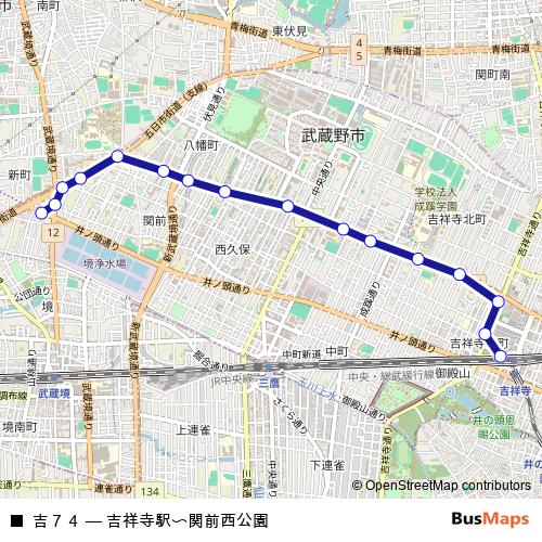 吉７４ bus Line Map