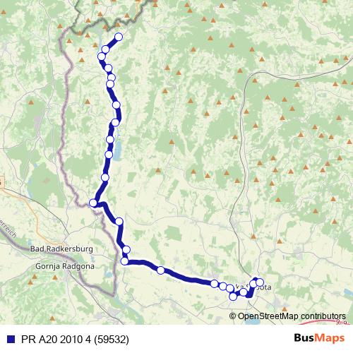 PR A20 2010 4 (59532) bus Line Map