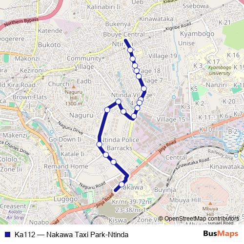 Ka112 bus Line Map