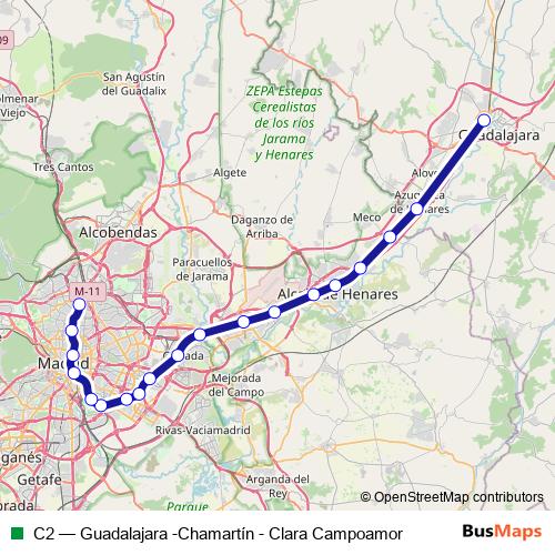 C2 rail Line Map