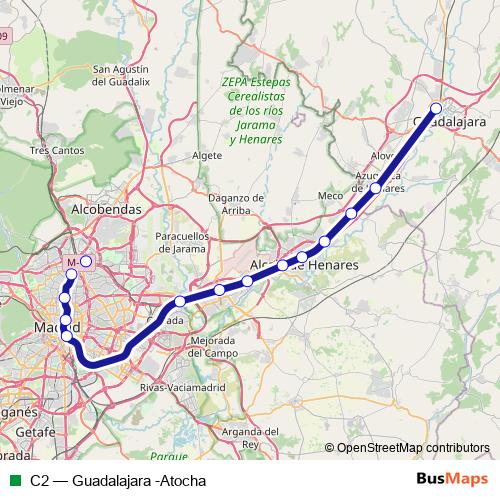 C2 rail Line Map