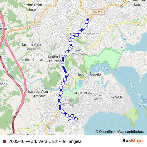7005-10 bus Line Map