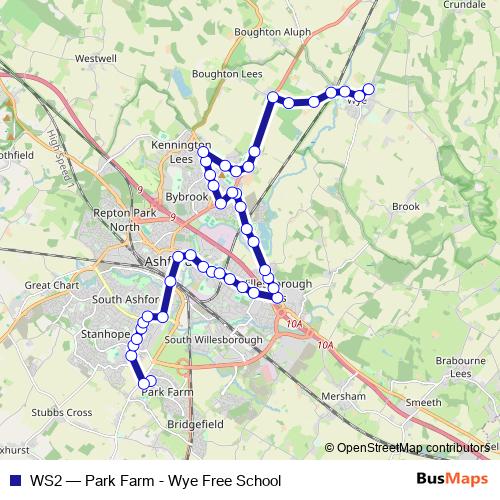 WS2 bus Line Map