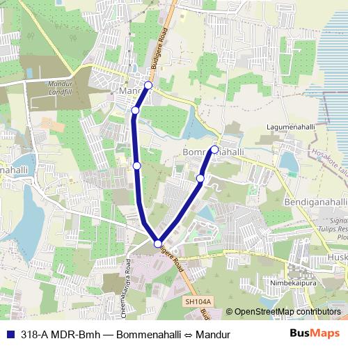 318-A MDR-Bmh bus Line Map
