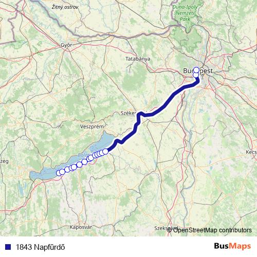 1843 Napfürdő rail Line Map