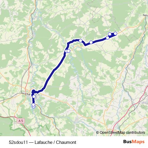 52sdou11 bus Line Map