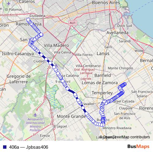 406a bus Line Map
