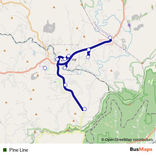 Pine Line bus Line Map