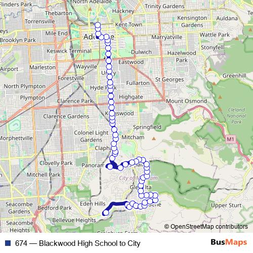 674 bus Line Map