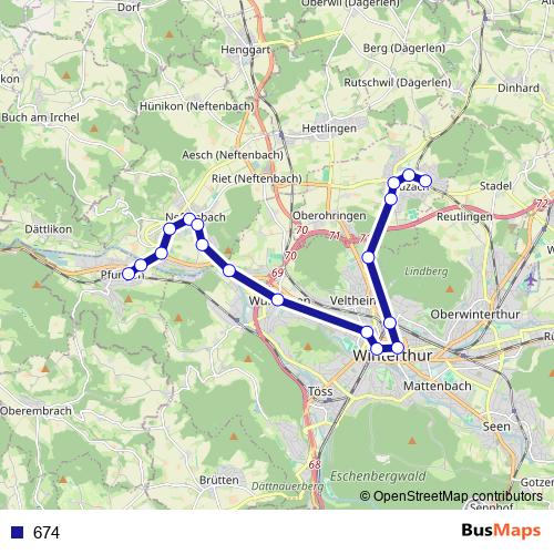 674 bus Line Map