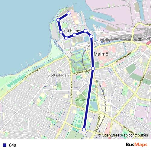 84a bus Line Map