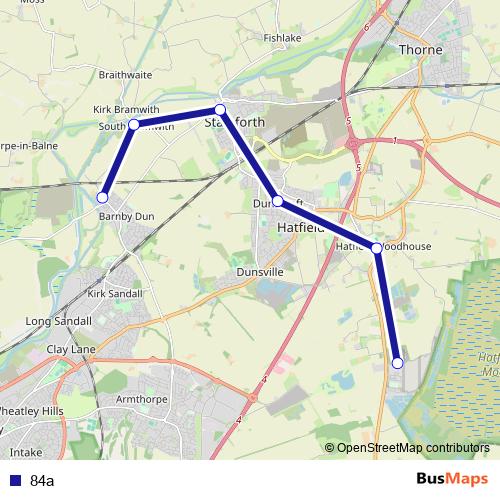 84a bus Line Map