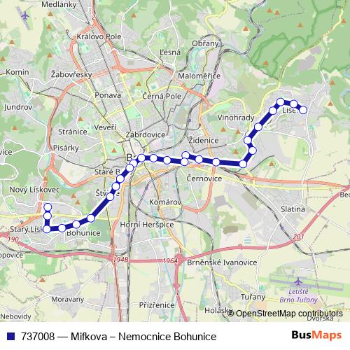 737008 tram Line Map