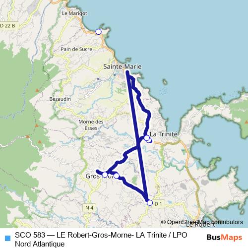 SCO 583 bus Line Map