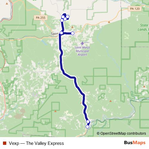 Vexp bus Line Map