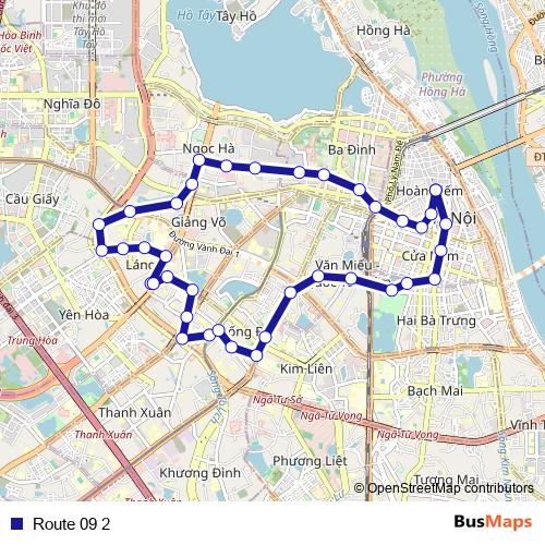 Route 09 2 bus Line Map