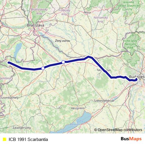 ICB 1991 Scarbantia bus Line Map