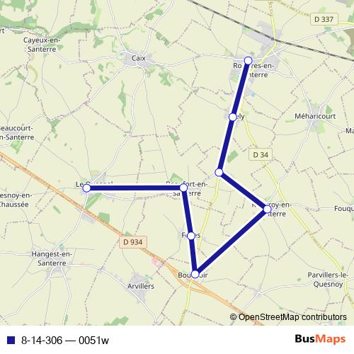 8-14-306 bus Line Map