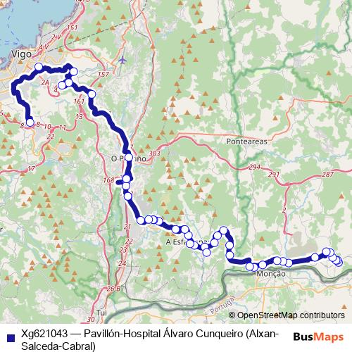Xg621043 bus Line Map