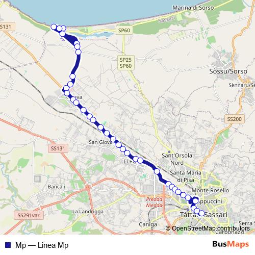 Mp bus Line Map
