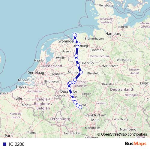 IC 2206 rail Line Map