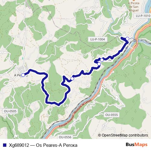 Xg689012 bus Line Map